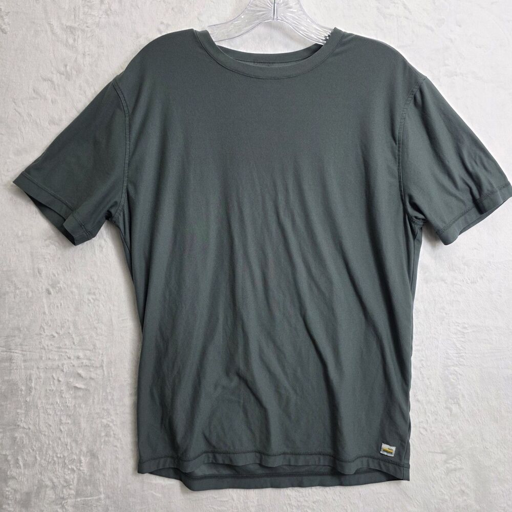 Vuori T Shirt Men’s Heathered Blue Strato Tech Tee V126 Crewneck Athletic Size S